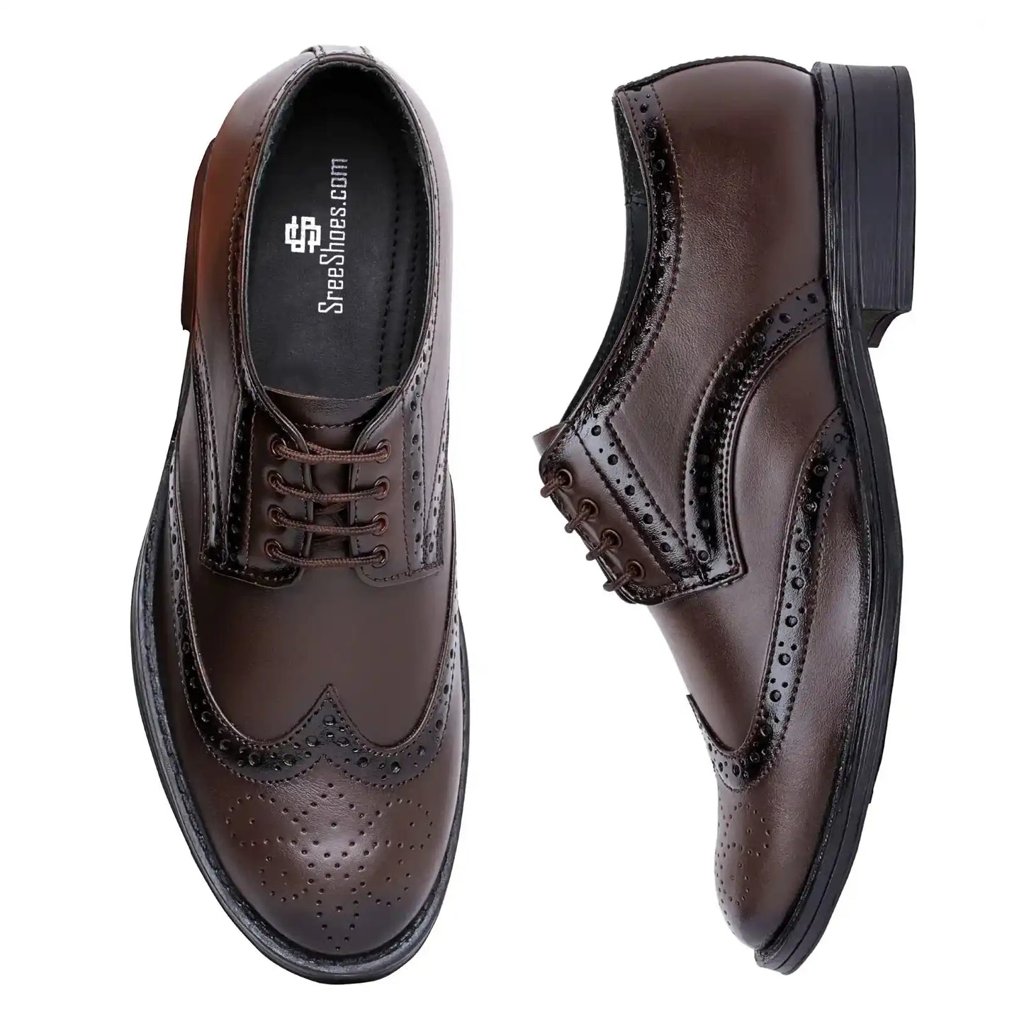 Men Pure Leather Formal Brogue Shoes