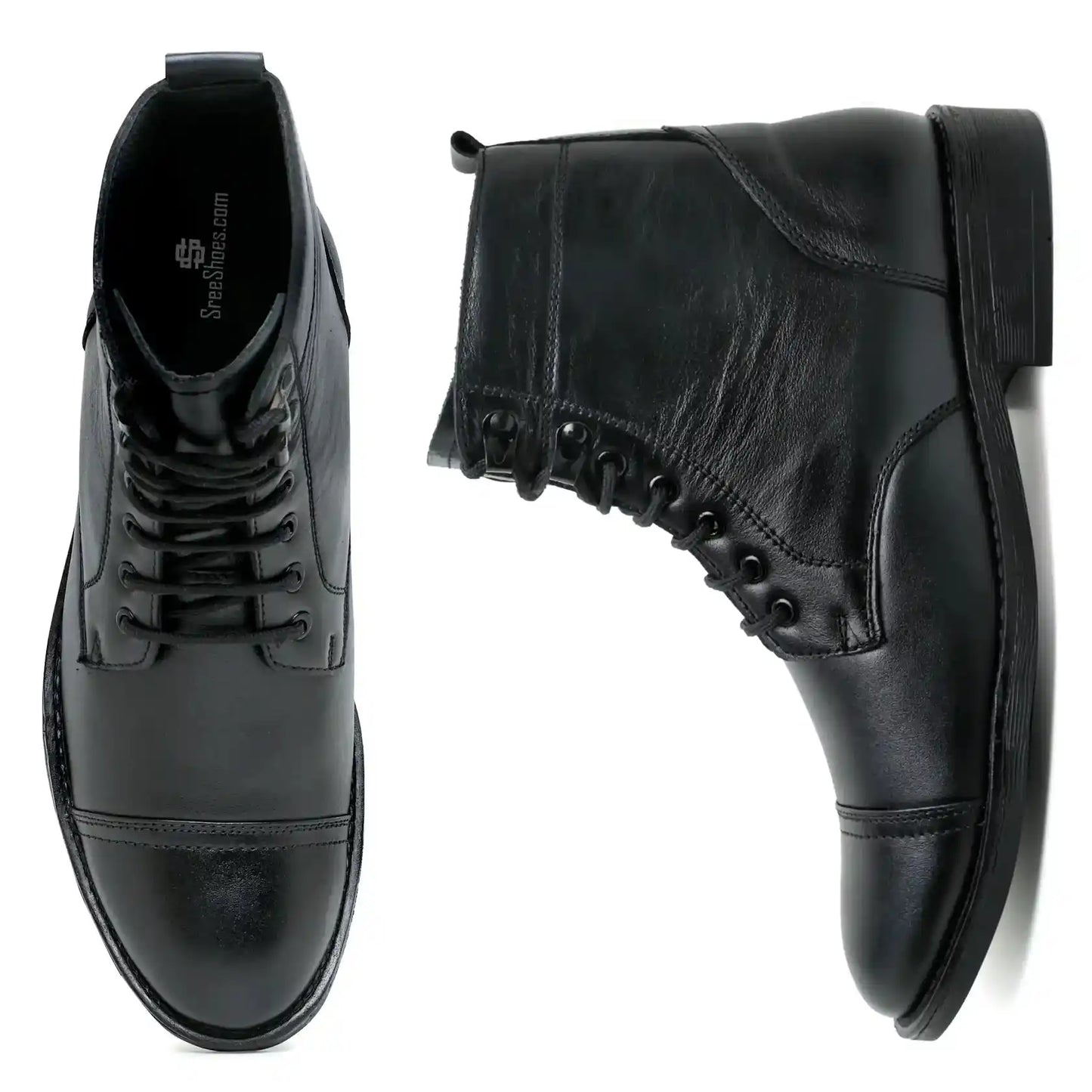 Genuine Leather High Neck Boots Ankle Shoes