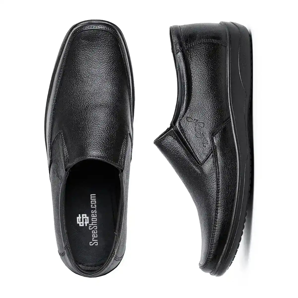 Pure Leather Men's Loafers slip on Formal Dress Shoes