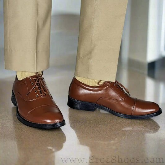 Police Dress Shoes Pure Leather Oxford for Men