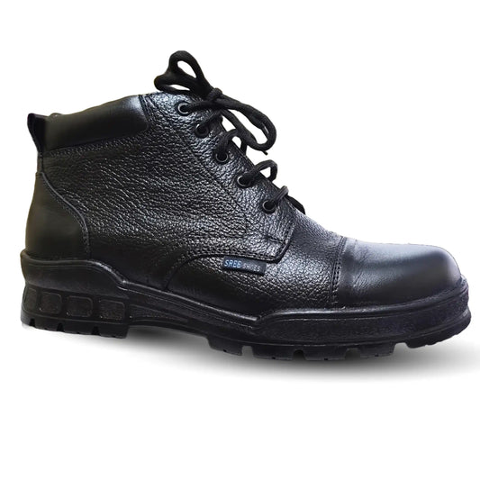 Real Leather Police Boot for Men with zip